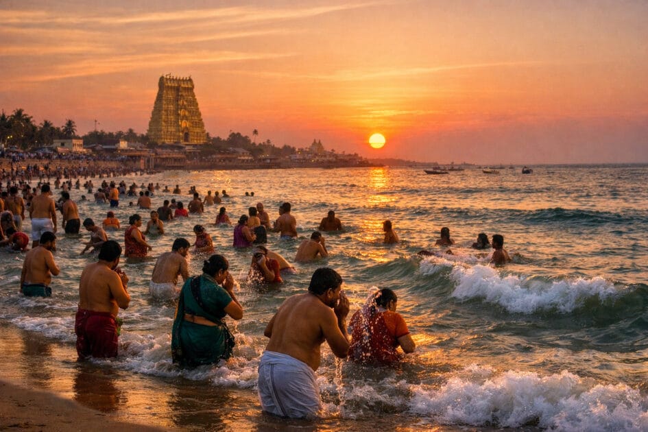 ராமேஸ்வரம் ராமநாதசுவாமி கோயில்,அக்னி தீர்த்தம்,ராமேஸ்வரம் தீர்த்தம்,ராமேஸ்வரம்,ராமேஸ்வரம் கோயில்