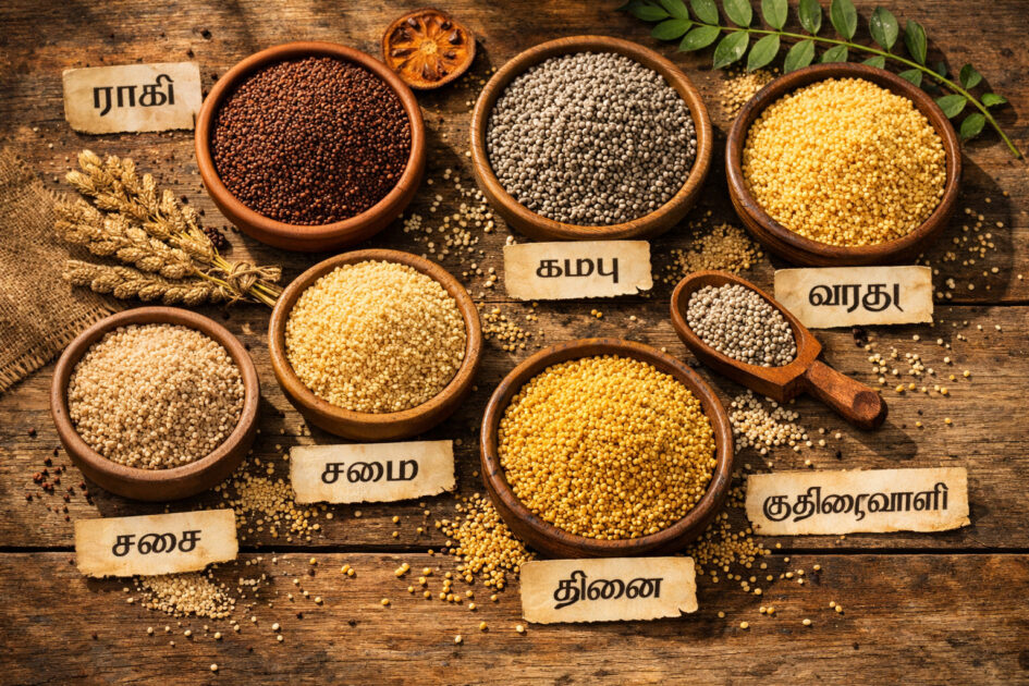 சிறுதானியங்கள் - ராகி, கம்பு, வரகு, சாமை - Tamil millets health benefits